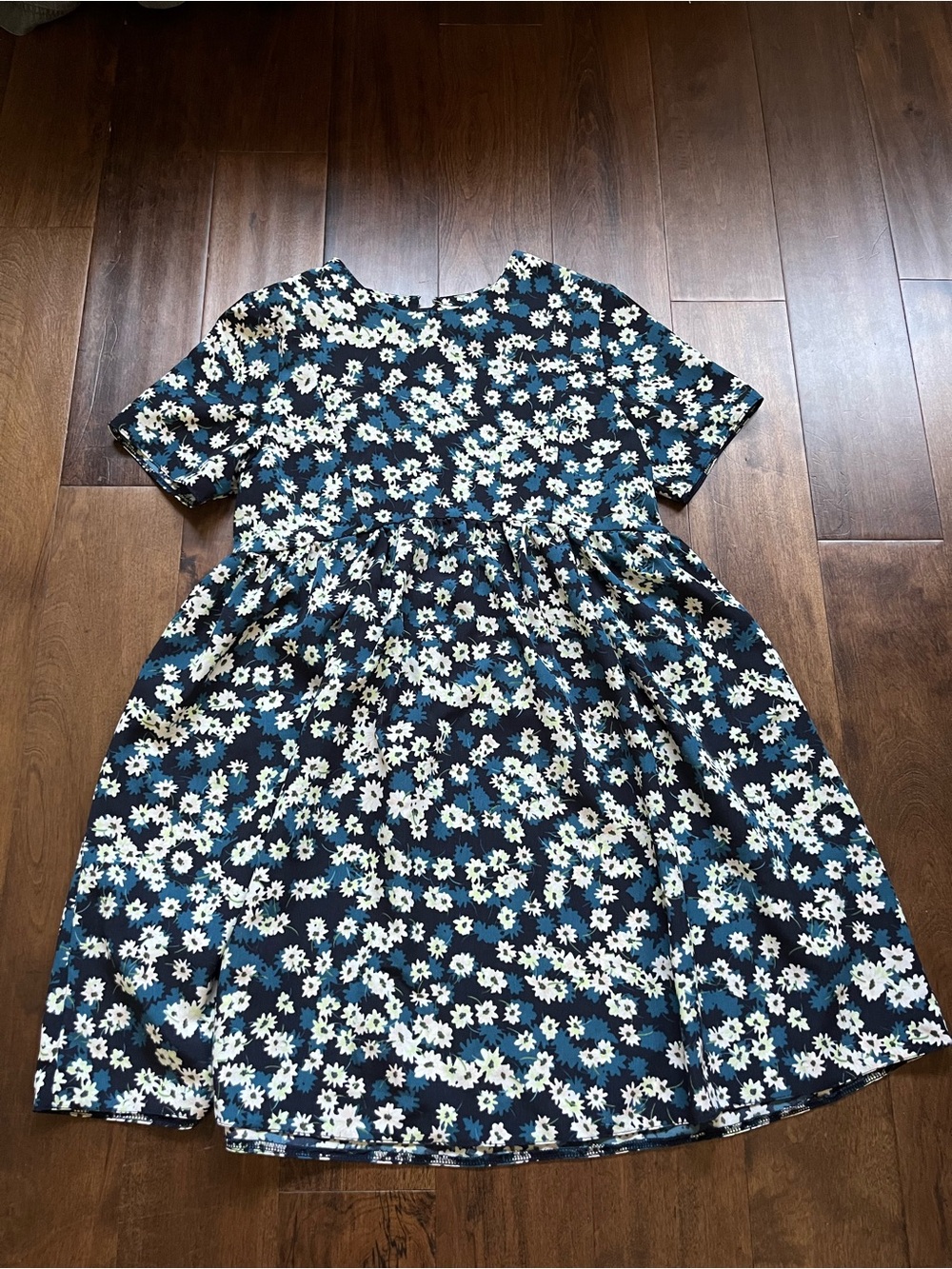 Oh My Love Navy Blue Daisy Print Day Dress
